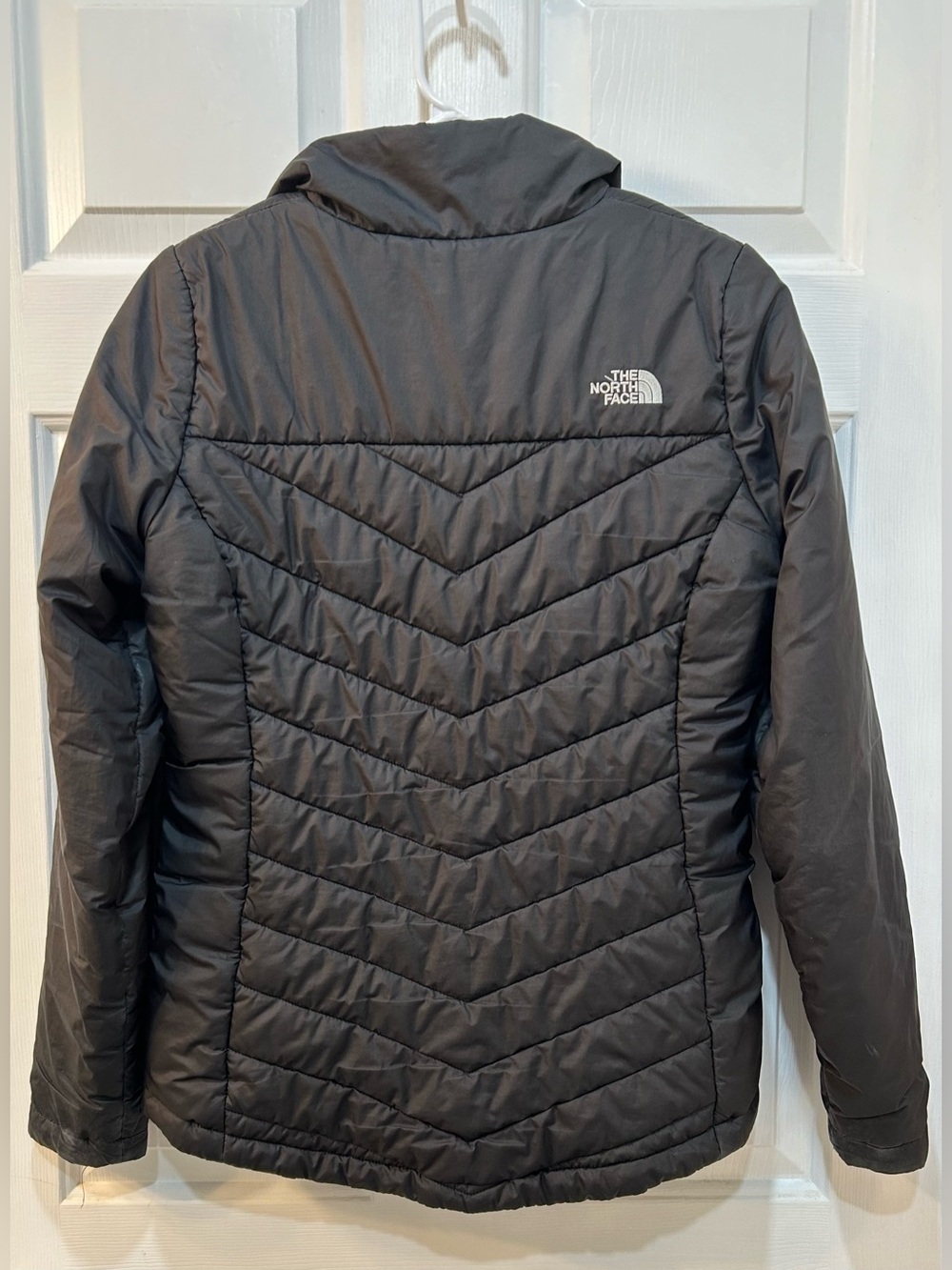 The North Face Quilted Softshell Black Puffer Jacket Womens Sz S Full Zip Casual - Picture 2 of 12
